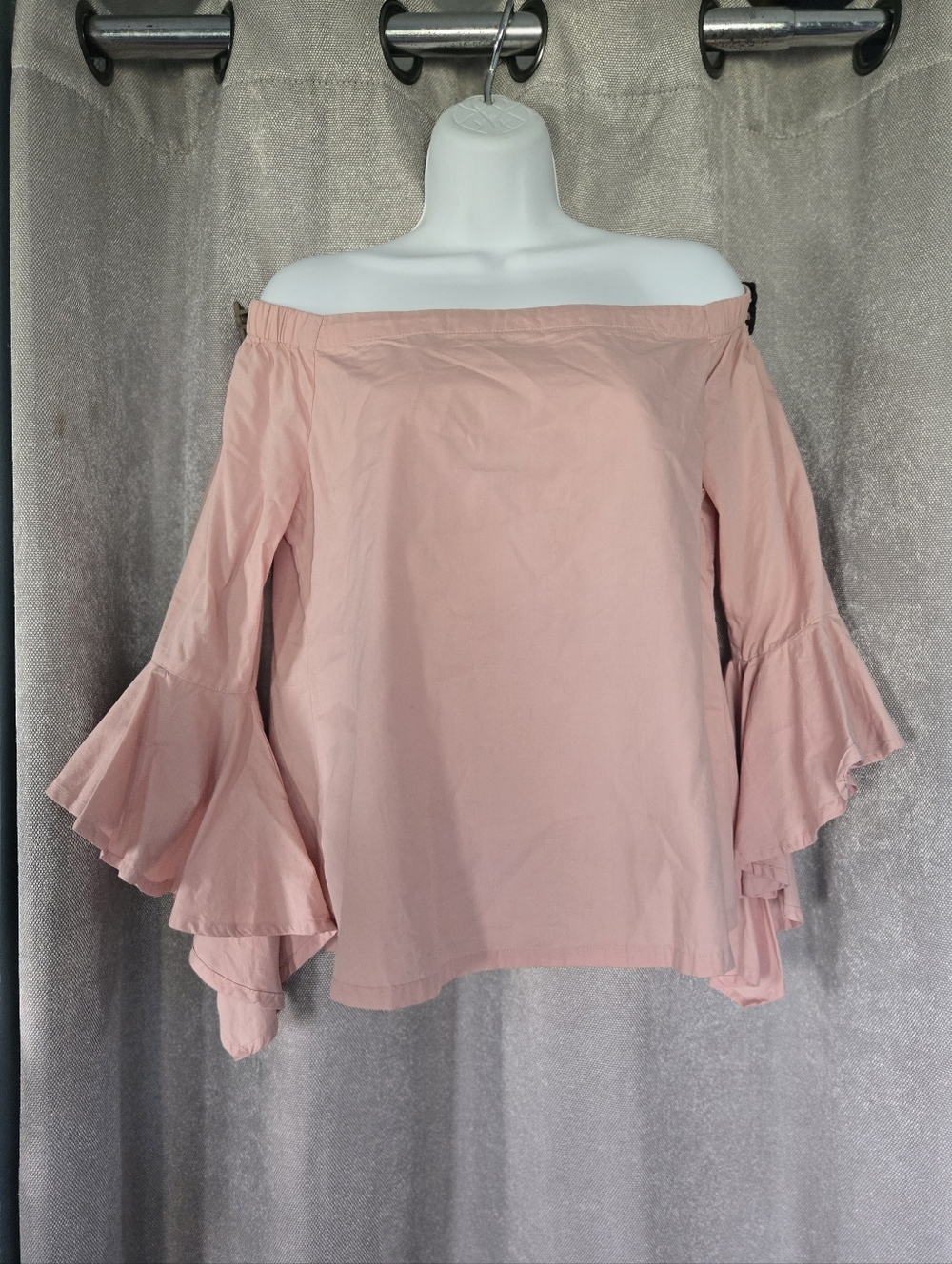 ⭐️Fashion Web Off-Shoulder Pink Bell Sleeve Women's Top⭐️